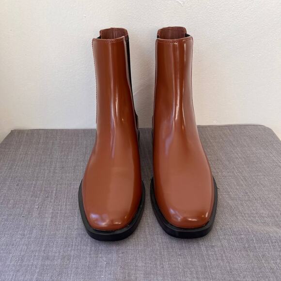 NWOT Everlane The Chelsea Boots Womens Size 8.5 Rum Brown Leather Classic Ankle - Picture 2 of 10
